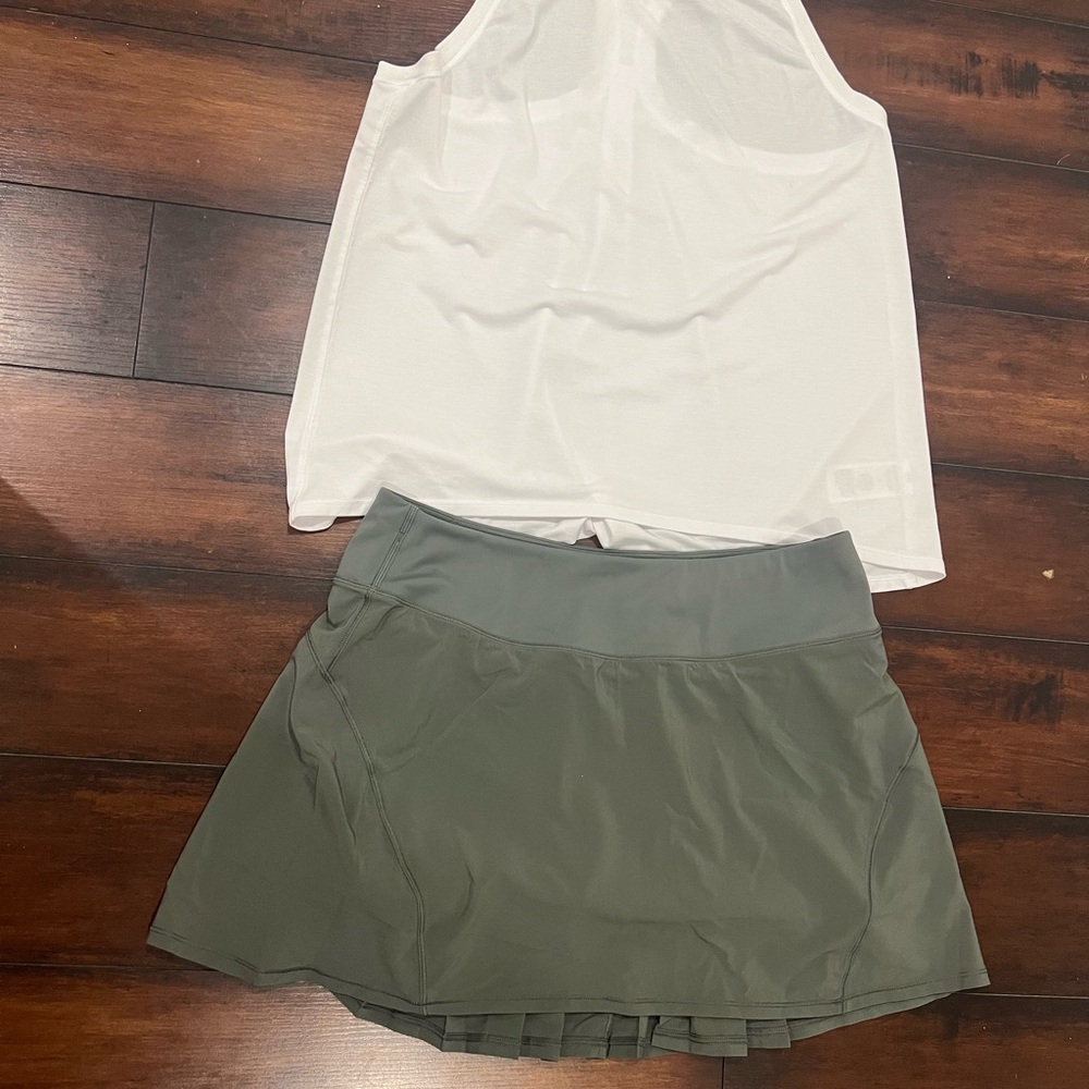 CRZ YOGA Olive Green Athletic Skort
